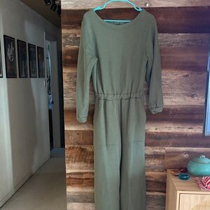 Free People Beach Sage Green Jumpsuit